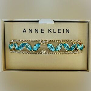 Anne Klein Gold Finish and Turquoise Bracelet